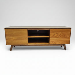 Home Center Mid-Century Style Wooden TV Console