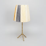 Chic Bamboo-Inspired Gilded Tripod Table Lamp