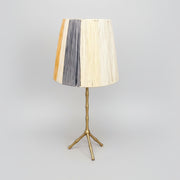Chic Bamboo-Inspired Gilded Tripod Table Lamp