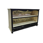 Lucky Furniture Industrial Black Distressed Wooden TV Media Unit