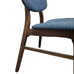 Mid-Century Modern Azure Fabric Dining Chair