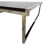 Room & Board Low-Profile Dark Wood Rectangular Coffee Table