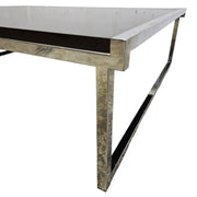 Room & Board Low-Profile Dark Wood Rectangular Coffee Table