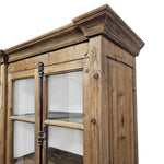 Marina Home Rustic Reclaimed Wood Glass Display Cabinet