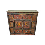 Antique Hand-Carved Oriental Cabinet with Phoenix Detailing