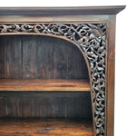 The Grand Mehrab Antique-Inspired Hand-Carved Teak Bookshelf