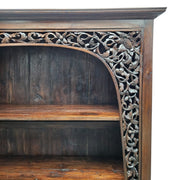 The Grand Mehrab Antique-Inspired Hand-Carved Teak Bookshelf