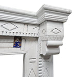 Heritage Carved Solid Wood Whitewashed Tall Bookcase