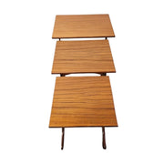 Vintage 1960s Inspired Sculptural Wooden Nesting Tables