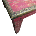 Hand-Finished Distressed Crimson Dining Table by Lucky Furniture