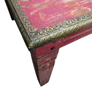 Hand-Finished Distressed Crimson Dining Table by Lucky Furniture