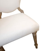 Charming French Provincial Upholstered Oval Back Dining Chair