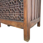 Heritage Solid Wood Carved Jali Storage Trunk Chest