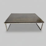 Room & Board Low-Profile Dark Wood Rectangular Coffee Table
