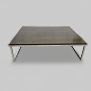 Room & Board Low-Profile Dark Wood Rectangular Coffee Table