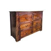 Rustic Solid Wood 6-Drawer Artisan Dresser