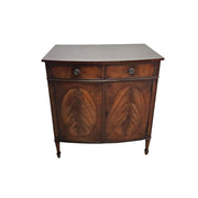 Vintage Style Elegant Bowfront Wooden Cabinet