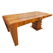 Architectural Sculptural Solid Wood Dining Table