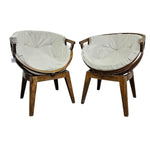 Home Centre Shai Solid Wood Barrel Accent Chair
