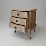 French Provincial Hand-Carved Bedside Chest