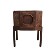 19th Century Marquetry Octagonal Cellarette on Stand