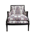 Classic French Bergère Armchair in Vibrant Paisley