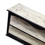 Lucky Furniture Industrial Black Distressed Wooden TV Media Unit