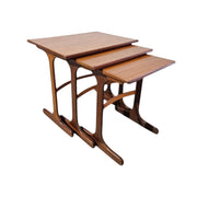 Vintage 1960s Inspired Sculptural Wooden Nesting Tables