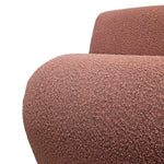 Sculptural Mauve Bouclé Wave Lounge Chair