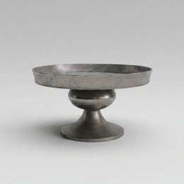Industrial Raw Cast Metal Round Pedestal Coffee Table