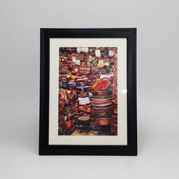 Atmospheric Moroccan Souk Textile Photographic Framed Wall Art