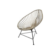 Modern Acapulco Style Woven Lounge Chair