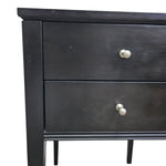 John Lewis Contemporary Black Wood Two-Drawer Nightstand