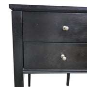 John Lewis Contemporary Black Wood Two-Drawer Nightstand