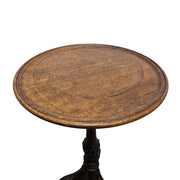 Elegant Antique 1930s Figured Walnut Pie Crust Wine Table