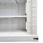 Heritage Carved Solid Wood Whitewashed Tall Bookcase