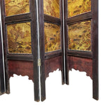Chinoiserie Gold Leaf Carved Four-Panel Room Divider