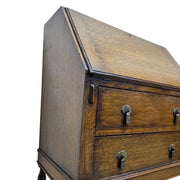 Vintage Charm Oak Bureau Slant-Front Writing Desk
