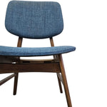 Mid-Century Modern Azure Fabric Dining Chair