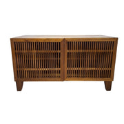 Slatted Mid-Century Modern Storage Console