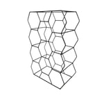Geometric Black Wire Honeycomb Wine Countertop Metal Rack