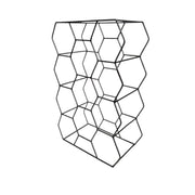 Geometric Black Wire Honeycomb Wine Countertop Metal Rack