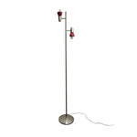 Contemporary Italian-Inspired Dual-Light Chrome Floor Lamp