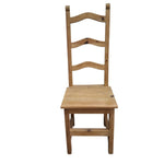 Rustic Wave-Back Artisan Dining Chair