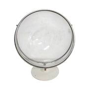 Futuristic Clear Acrylic Pedestal Bubble Chair with White Base