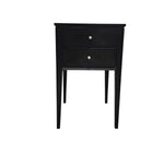 John Lewis Contemporary Black Wood Two-Drawer Nightstand