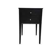John Lewis Contemporary Black Wood Two-Drawer Nightstand
