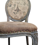 Vintage Parisian-Style Upholstered Dining Chair