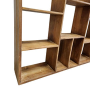 Marina Home Rustic Style Square Multi Compartment Wooden Wall Unit Shelf