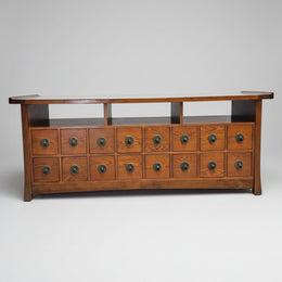Vintage Asian Apothecary-Style Media Console